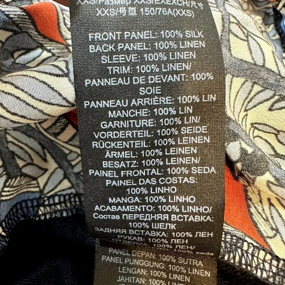 Tory Burch Wild Thing Silk Front Navy‎ T-Shirt XXS - Picture 7 of 7